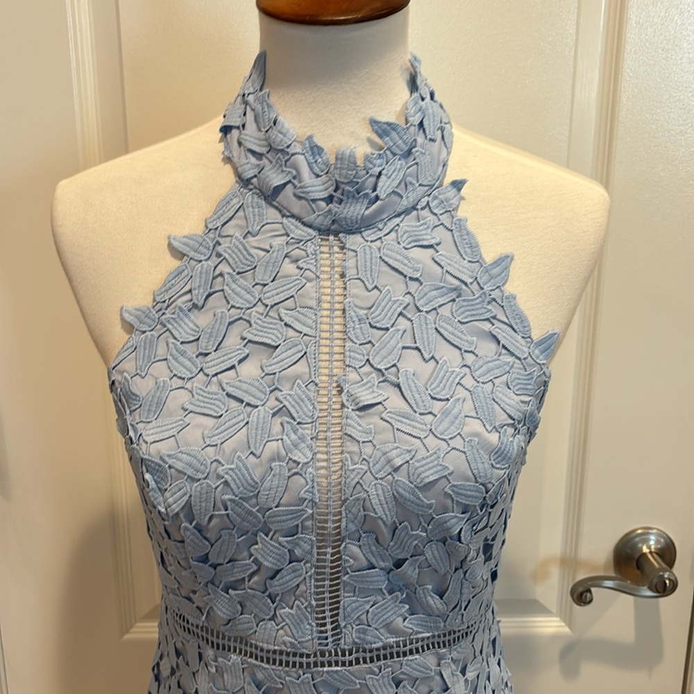 Bardot Lace Blue Dress - Picture 3 of 5